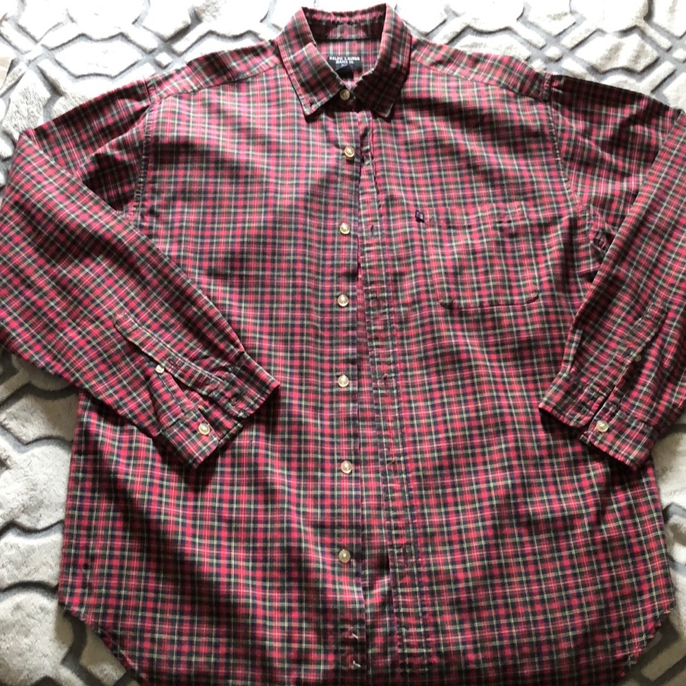 RALPH LAUREN JEAN CO. Button down flannel shirt